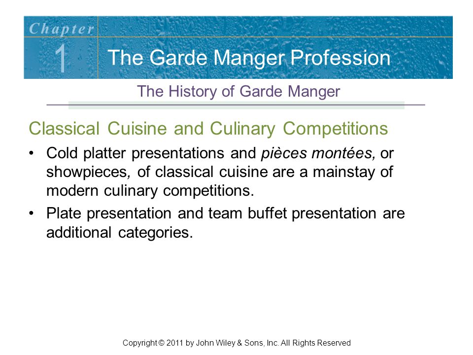 The Garde Manger Profession - ppt video online download